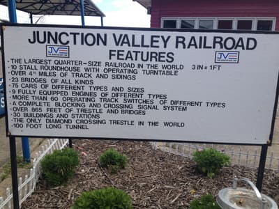 Photograph from Junction Valley Railroad photographed August 2013
